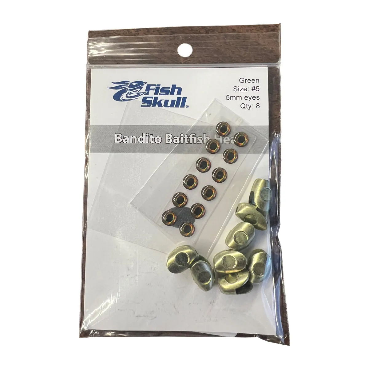 FlyMen Fish-Skull Bandito Baitfish Head Green