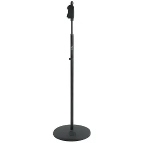 Gator GFW-MIC-1201 Round Base Mic Stand Deluxe One-Handed Clutch, 12" Base