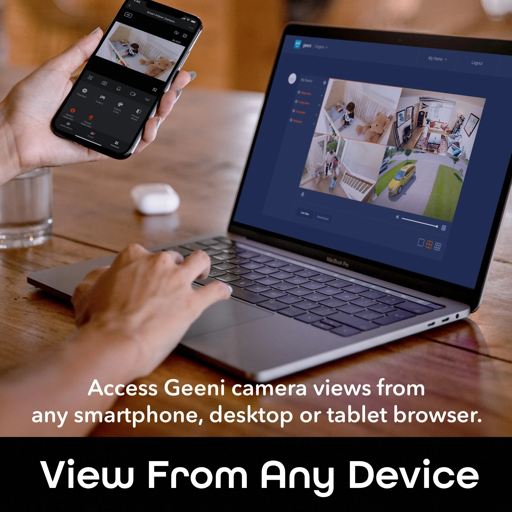 Geeni Sentinel 1080p Pan & Tilt Camera, White