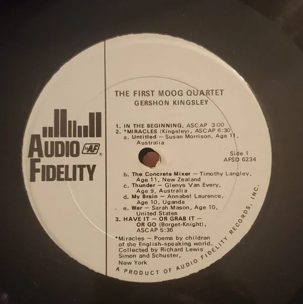 Gershon Kingsley's First Moog Quartet - First Moog Quartet (LP, Album, Gat) (NM or M-)