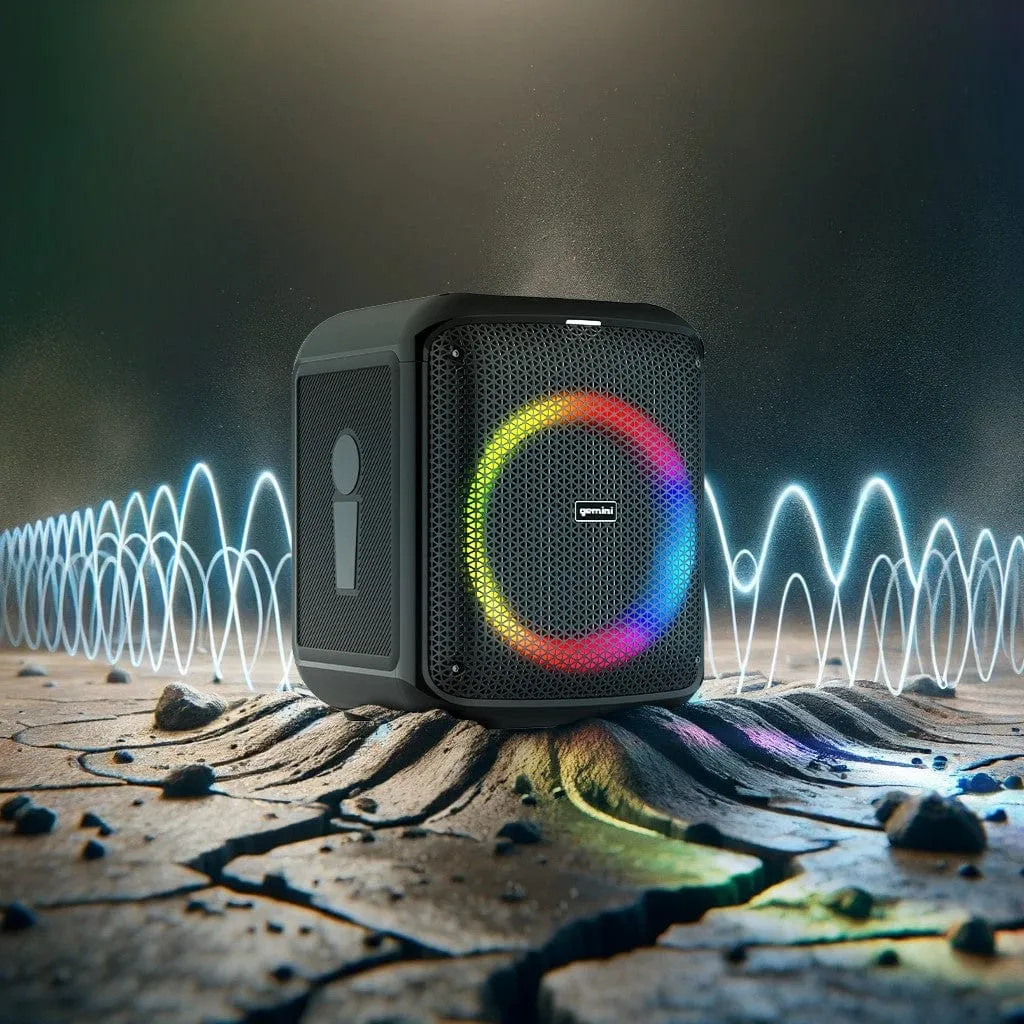 GGO-650L Portable Bluetooth Karaoke Speaker - 100W with LED Lights