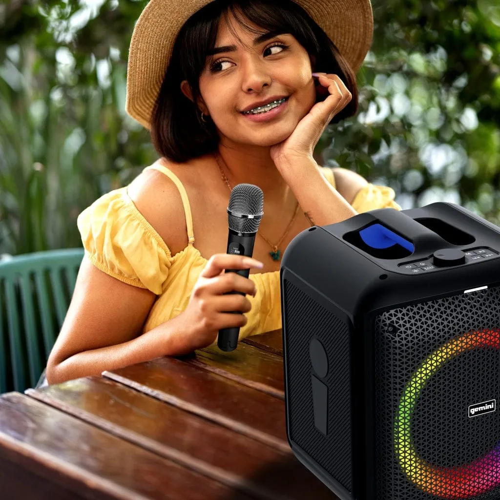 GGO-650L Portable Bluetooth Karaoke Speaker - 100W with LED Lights