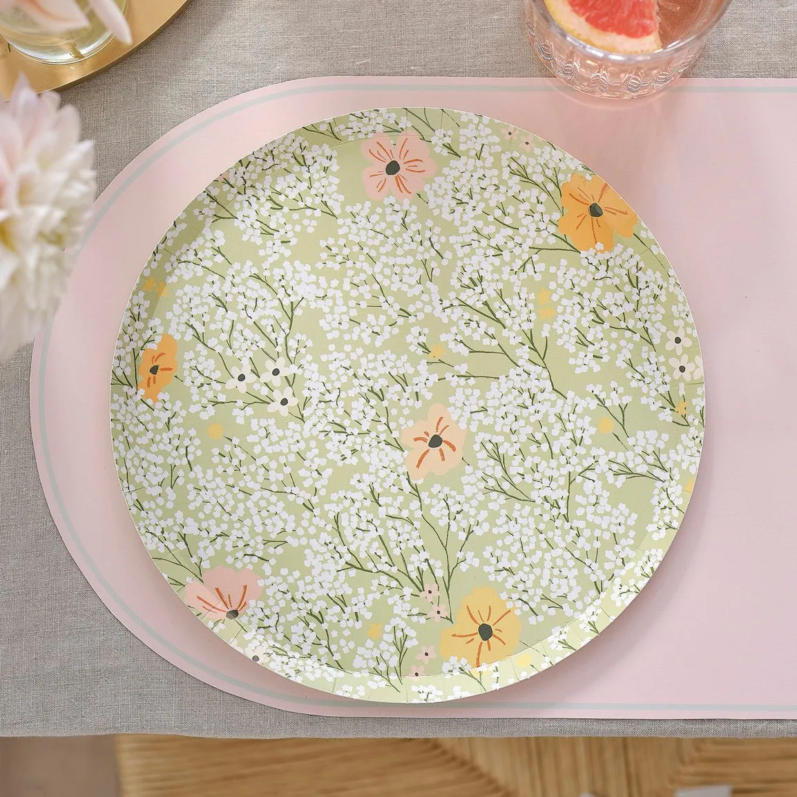 Ginger Ray Floral Paper Plate
