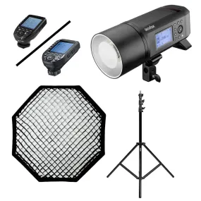 Godox AD600Pro Professional Portable Single Studio Flash Lighting Kit - Bundle