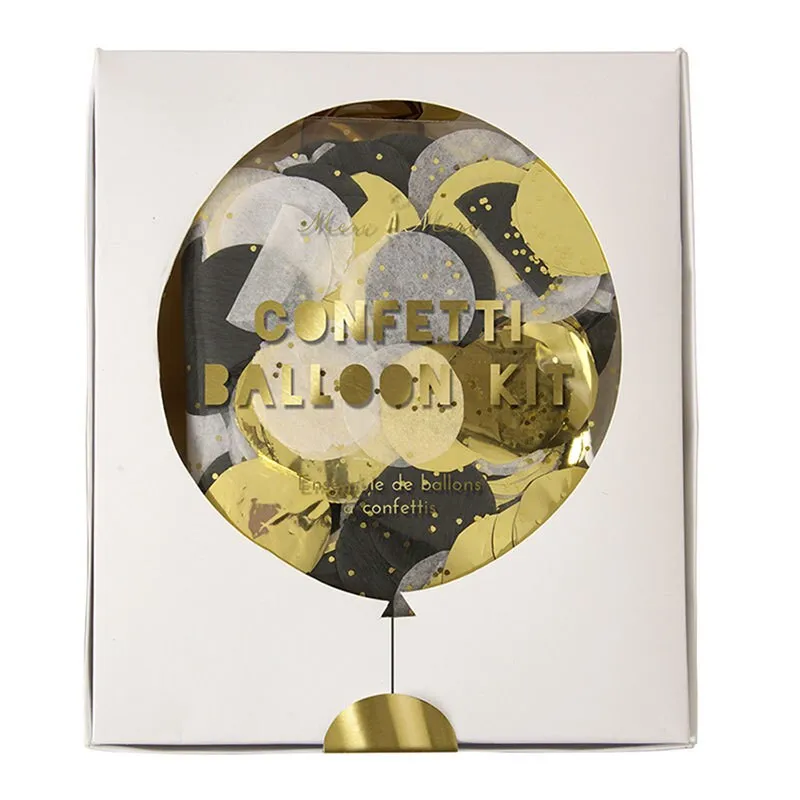 Gold & Silver Confetti Balloon Kit, Make up to 8 Balloons with this Meri Meri Gold and Silver Confetti Kit