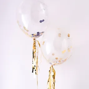Gold & Silver Confetti Balloon Kit, Make up to 8 Balloons with this Meri Meri Gold and Silver Confetti Kit