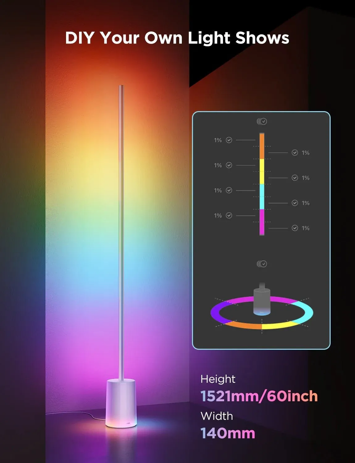 Govee RGBICWW Floor Lamp Support Matter