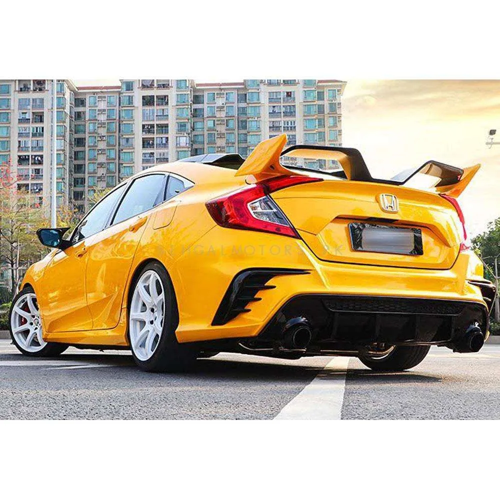 Honda Civic New FC 450 Style Bodykit Front and Back Bumper 4 PC Version 1 - Model 2016-2021