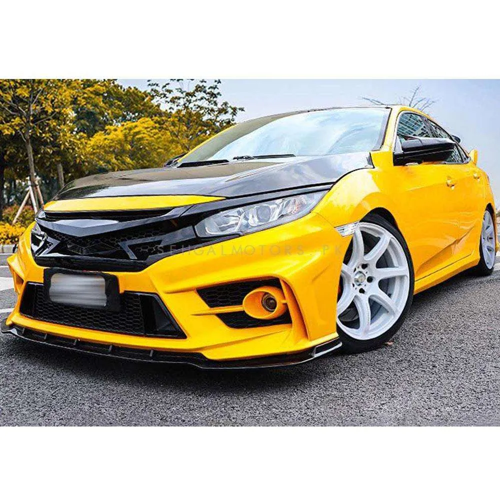 Honda Civic New FC 450 Style Bodykit Front and Back Bumper 4 PC Version 1 - Model 2016-2021