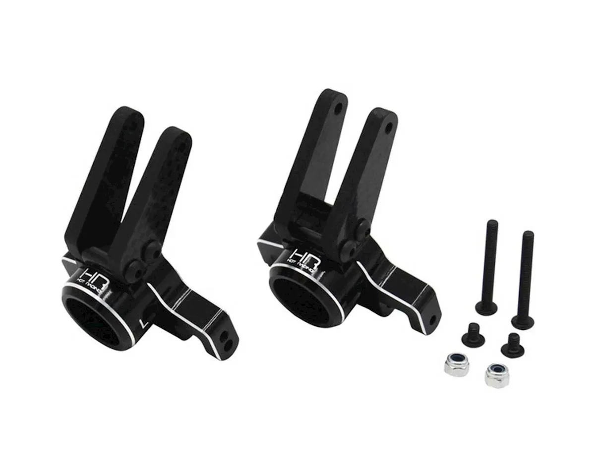 Hot Racing Aluminum Rear Hub Set (Black) (2)