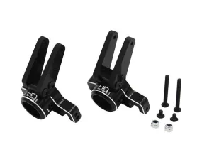 Hot Racing Aluminum Rear Hub Set (Black) (2)