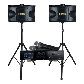 ImPro Encore Elite Bundle with Mixing Amplifier, Speakers, Microphones, and Accessories (4 items)