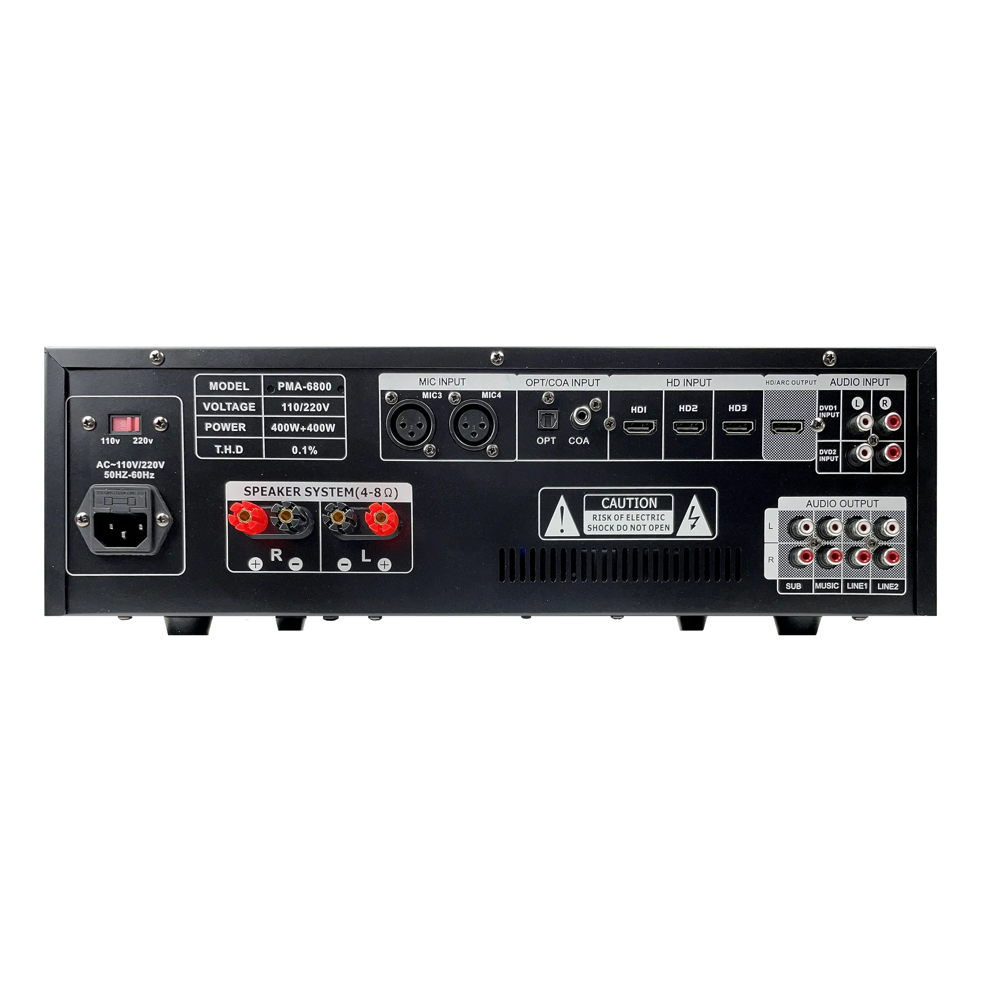 ImPro PMA-6800 800W Mixing Amplifier Bundle with ImPro UHF-88II Wireless Microphones