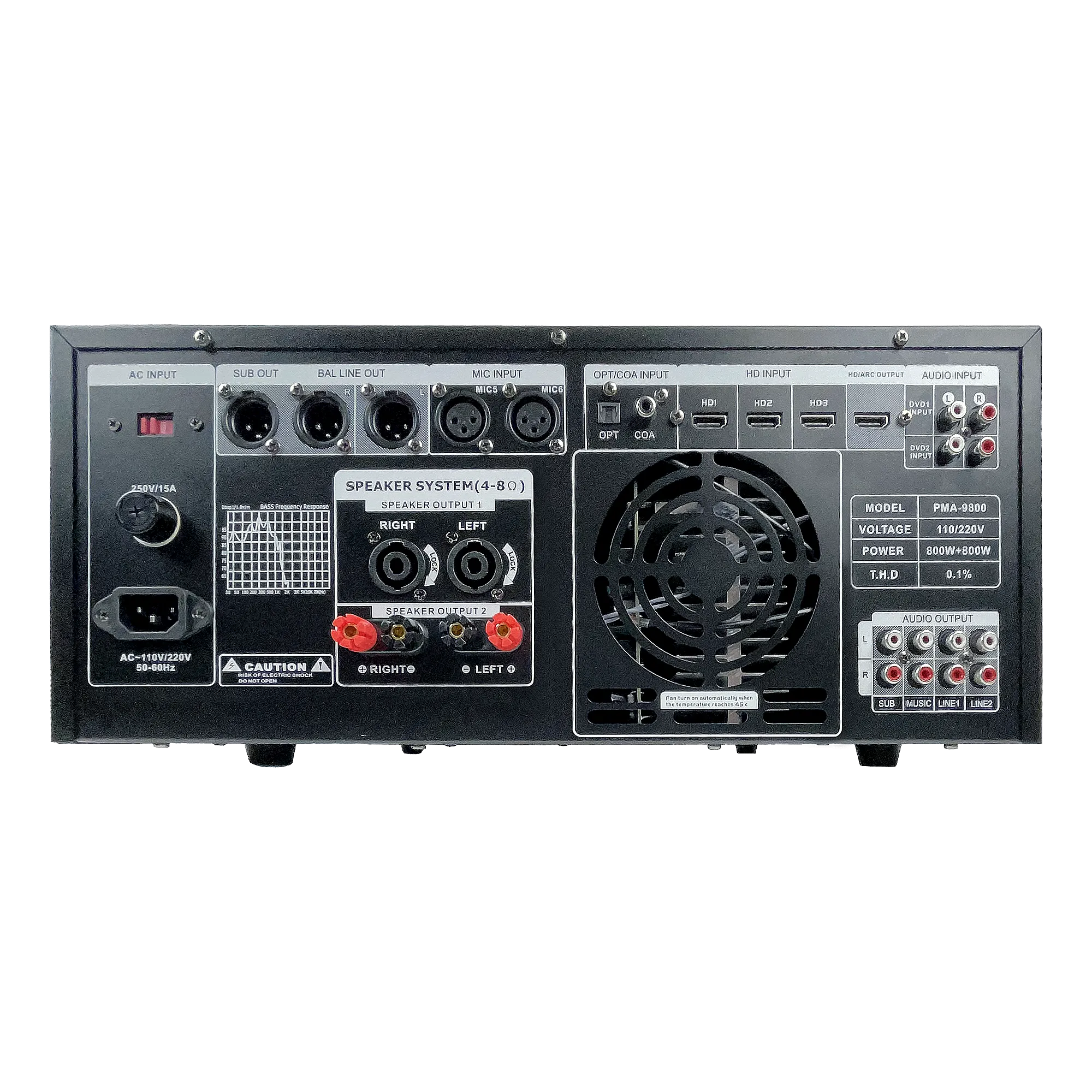 ImPro PMA-9800 1600W Mixing Amplifier Bundle with ImPro UHF-88II Wireless Microphones