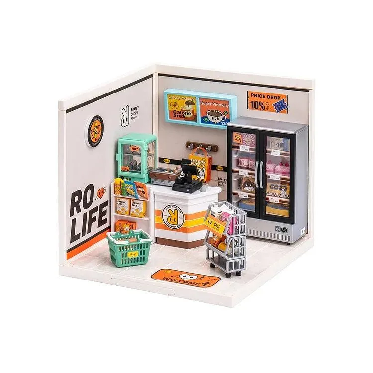 Inspiration Coffee Shop Miniature Dollhouse Kit Coffee Shop Dollhouse Miniature Grocery Shop Supermarket Dollhouse Fruit Vegetable Shop Mini