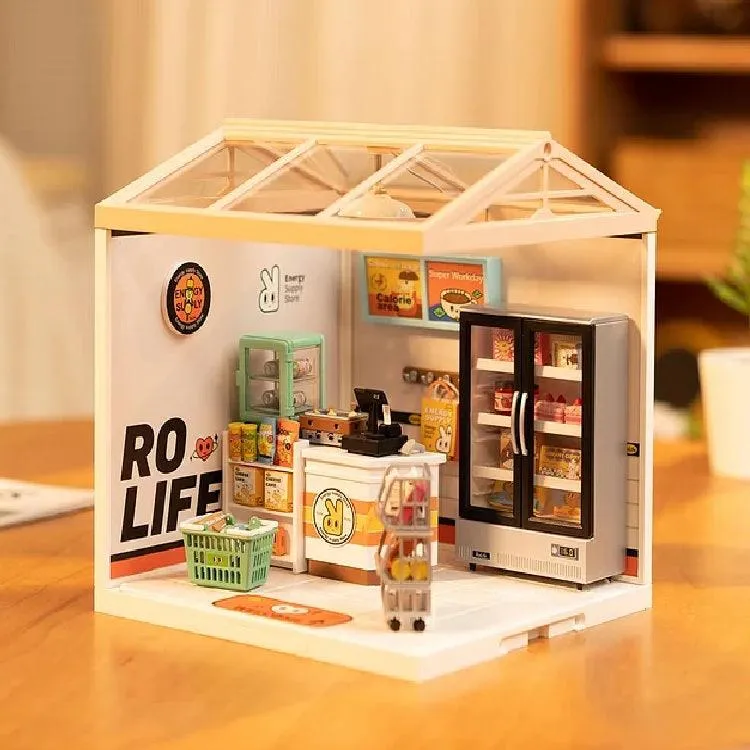 Inspiration Coffee Shop Miniature Dollhouse Kit Coffee Shop Dollhouse Miniature Grocery Shop Supermarket Dollhouse Fruit Vegetable Shop Mini
