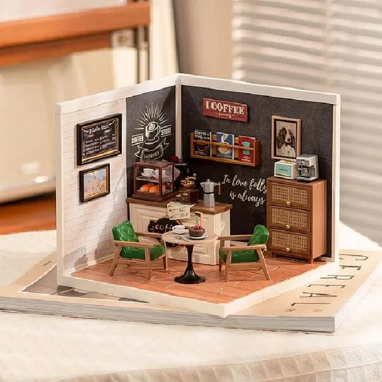 Inspiration Coffee Shop Miniature Dollhouse Kit Coffee Shop Dollhouse Miniature Grocery Shop Supermarket Dollhouse Fruit Vegetable Shop Mini