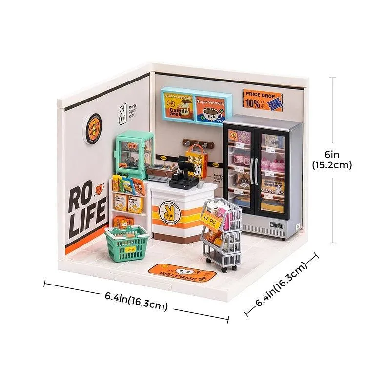 Inspiration Coffee Shop Miniature Dollhouse Kit Coffee Shop Dollhouse Miniature Grocery Shop Supermarket Dollhouse Fruit Vegetable Shop Mini