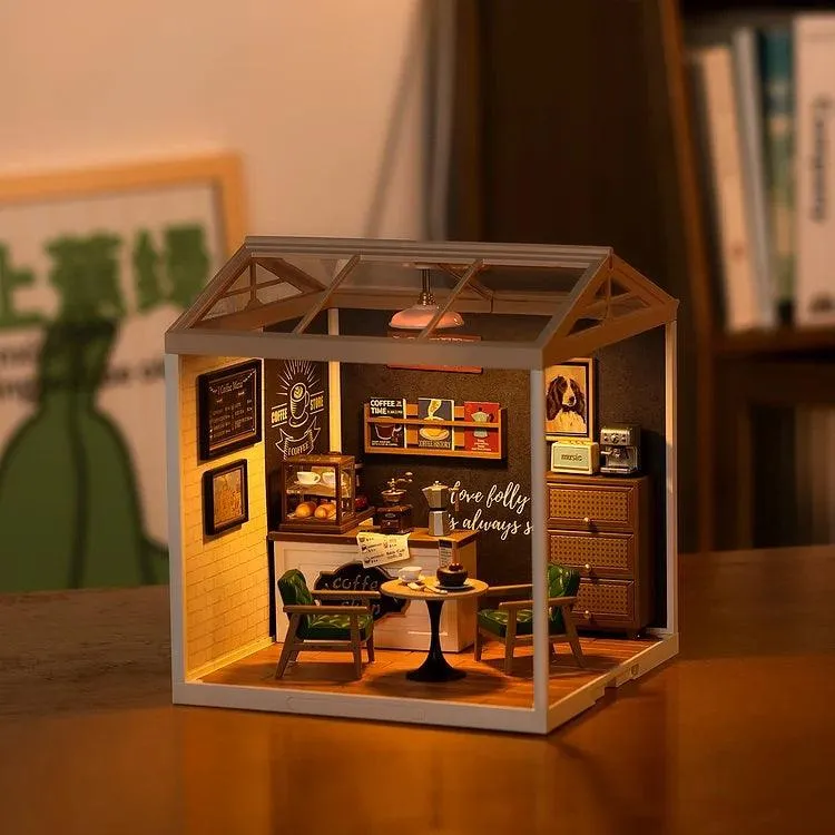 Inspiration Coffee Shop Miniature Dollhouse Kit Coffee Shop Dollhouse Miniature Grocery Shop Supermarket Dollhouse Fruit Vegetable Shop Mini