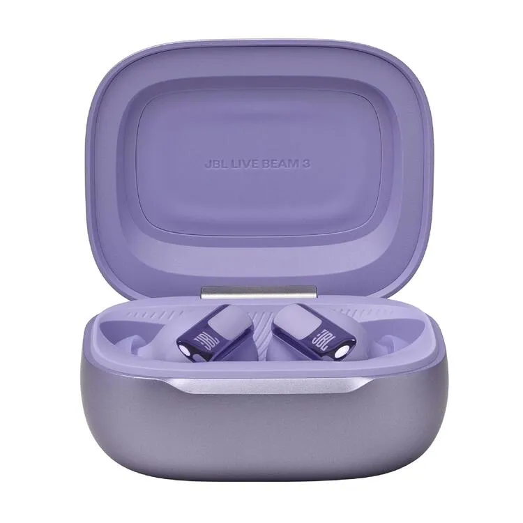 JBL Live Beam 3 | Écouteurs intra-auriculaires - Écran tactile LED 1,45" - Mauve