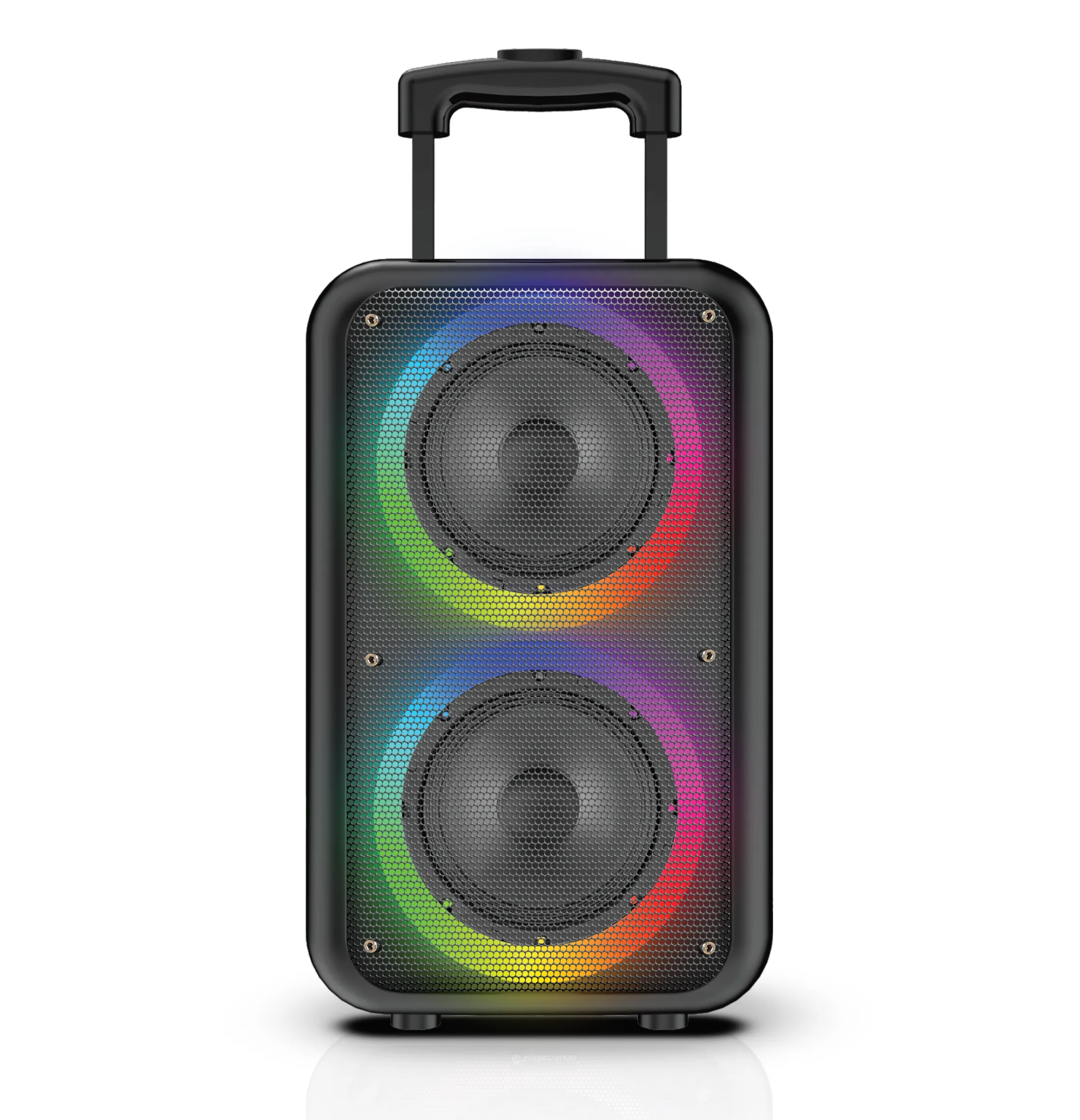 JET-66 Chroma Beat 2x6" Bluetooth Speaker with Disco Lights, Extra Bass & Guitar Jack