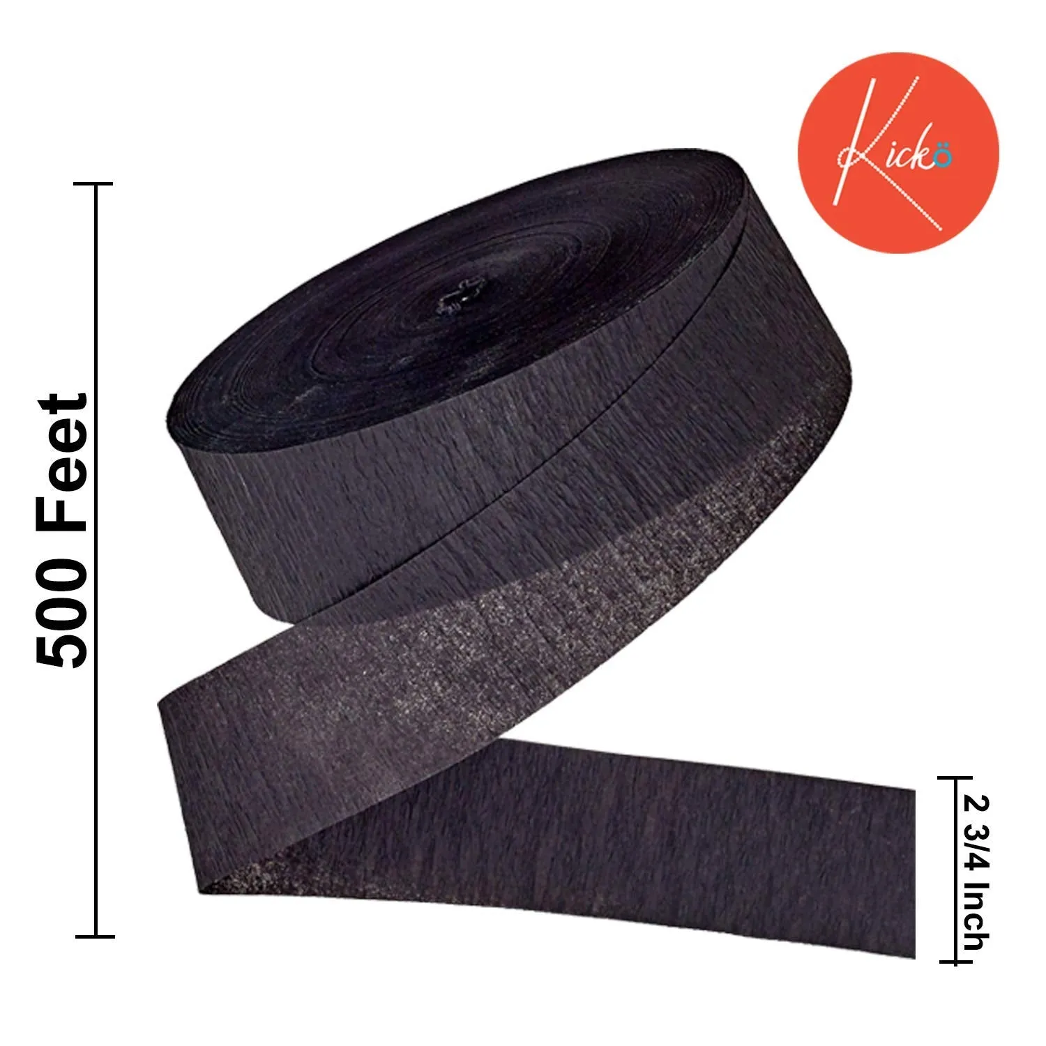 Kicko Classic Red Crepe Streamers - 500 Feet x 1.75 Inches - 1 Pack of Streamer Rolls