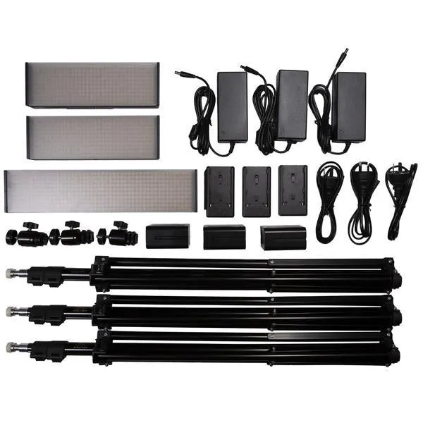 LED Youtube Photography Video DIY Lighting Kit - Crystal Luxe 'TRIO' - Bundle