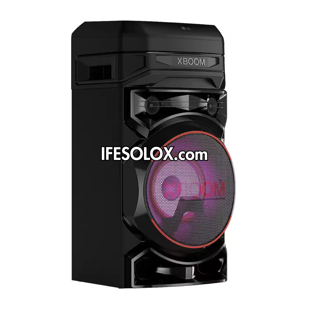LG XBOOM RNC5 Super Bass Blast Bluetooth HiFi PA System   Karaoke Mic & Guitar Input, DJ App - Brand New