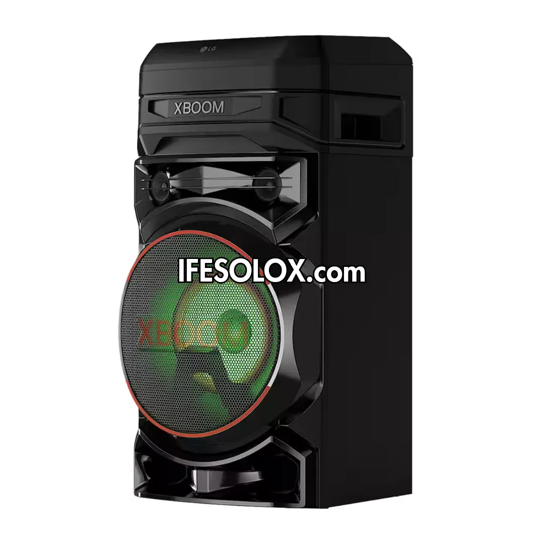 LG XBOOM RNC5 Super Bass Blast Bluetooth HiFi PA System   Karaoke Mic & Guitar Input, DJ App - Brand New