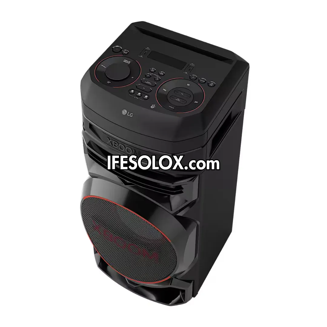 LG XBOOM RNC5 Super Bass Blast Bluetooth HiFi PA System   Karaoke Mic & Guitar Input, DJ App - Brand New