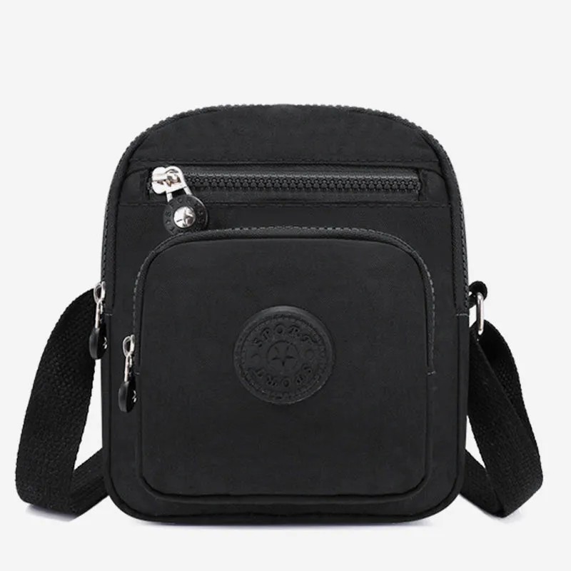 Lightweight Small Solid Color Crossbody Bag Multi-Pocket Cell Phone Purse