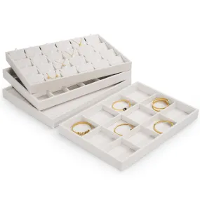 Linen Pendant Necklace Jewelry Multiple Display Tray P015