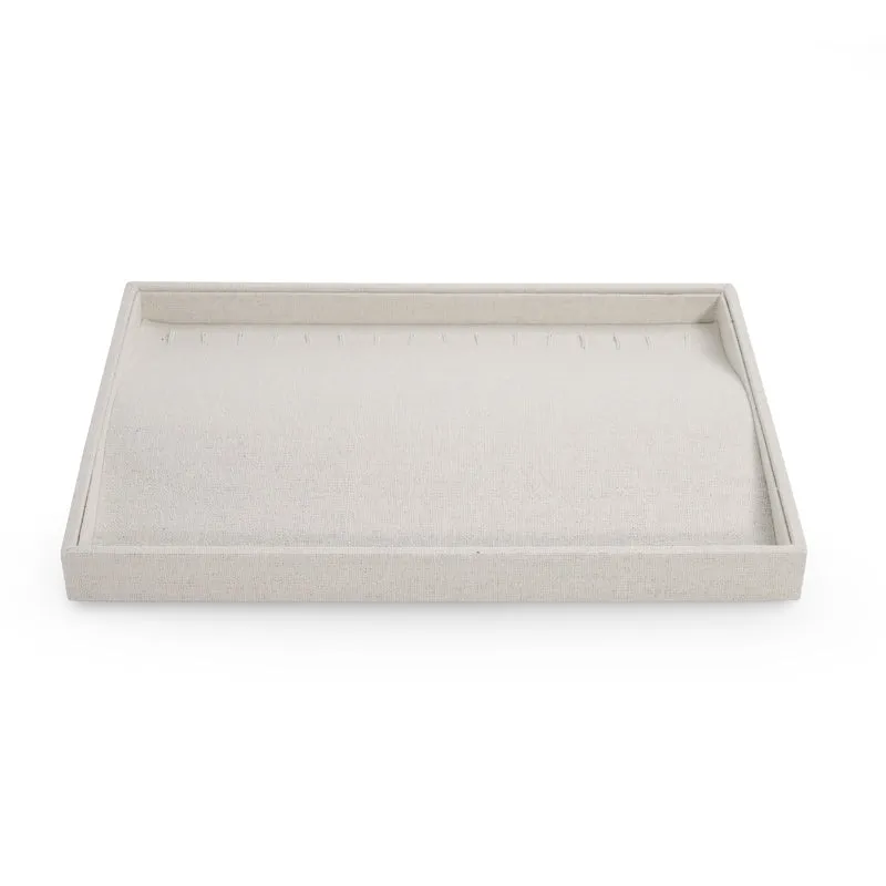 Linen Pendant Necklace Jewelry Multiple Display Tray P015