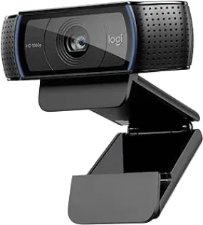 Logitech C920 HD Pro Webcam - Full HD 1080p Streaming & Video Calling, Stereo Audio, Light Correction, Compatible with PC, Mac, Laptop & Tablet, Black