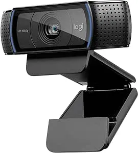 Logitech C920 HD Pro Webcam - Full HD 1080p Streaming & Video Calling, Stereo Audio, Light Correction, Compatible with PC, Mac, Laptop & Tablet, Black