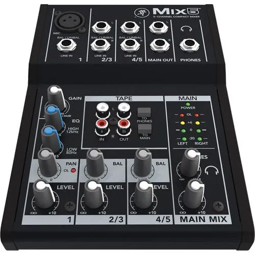 Mackie MIX5 5-Channel Compact Mixer