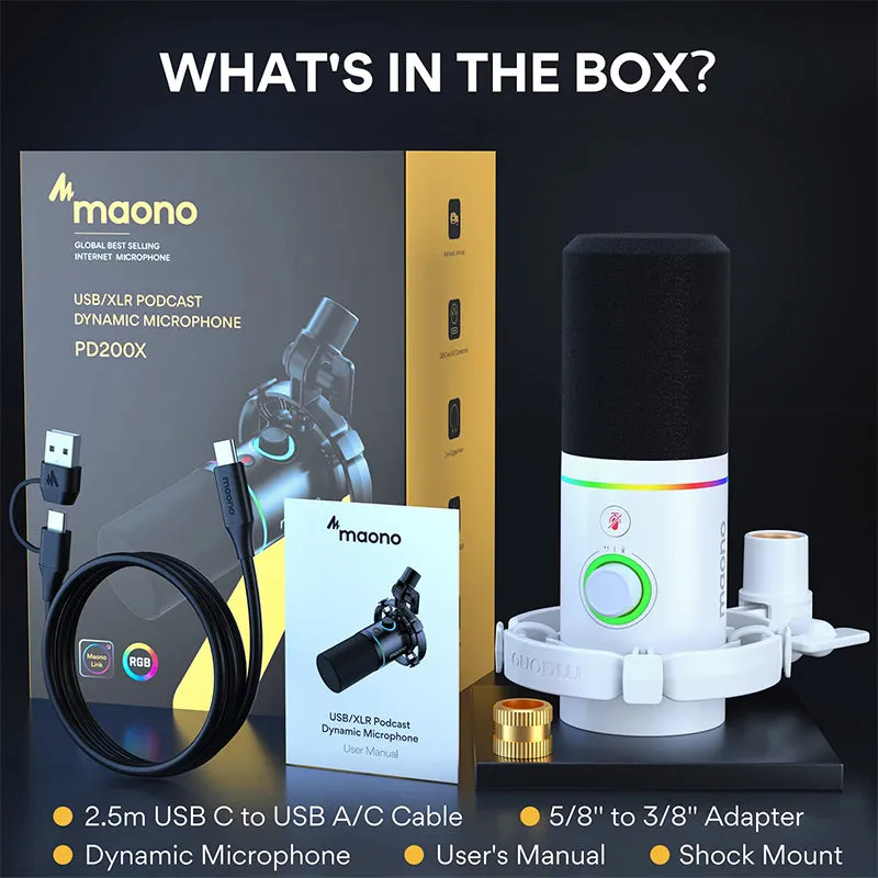 MAONO PD200X XLR/USB Podcast Microphone