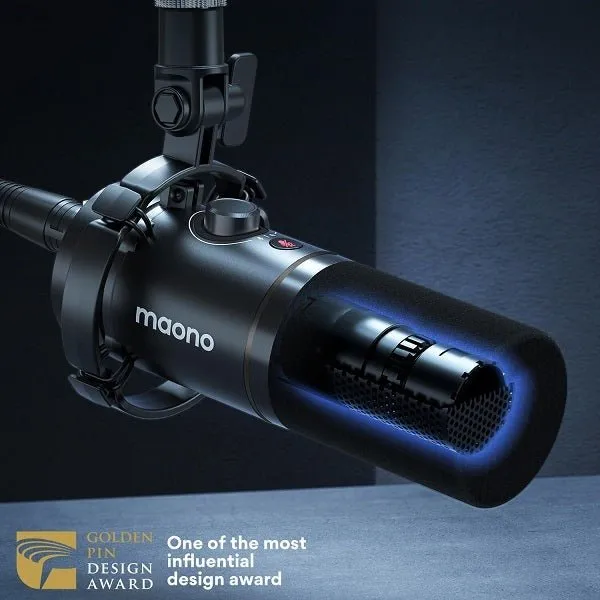 Maono PD200XS USB/XLR Dynamic Microphone Set with Boom Arm