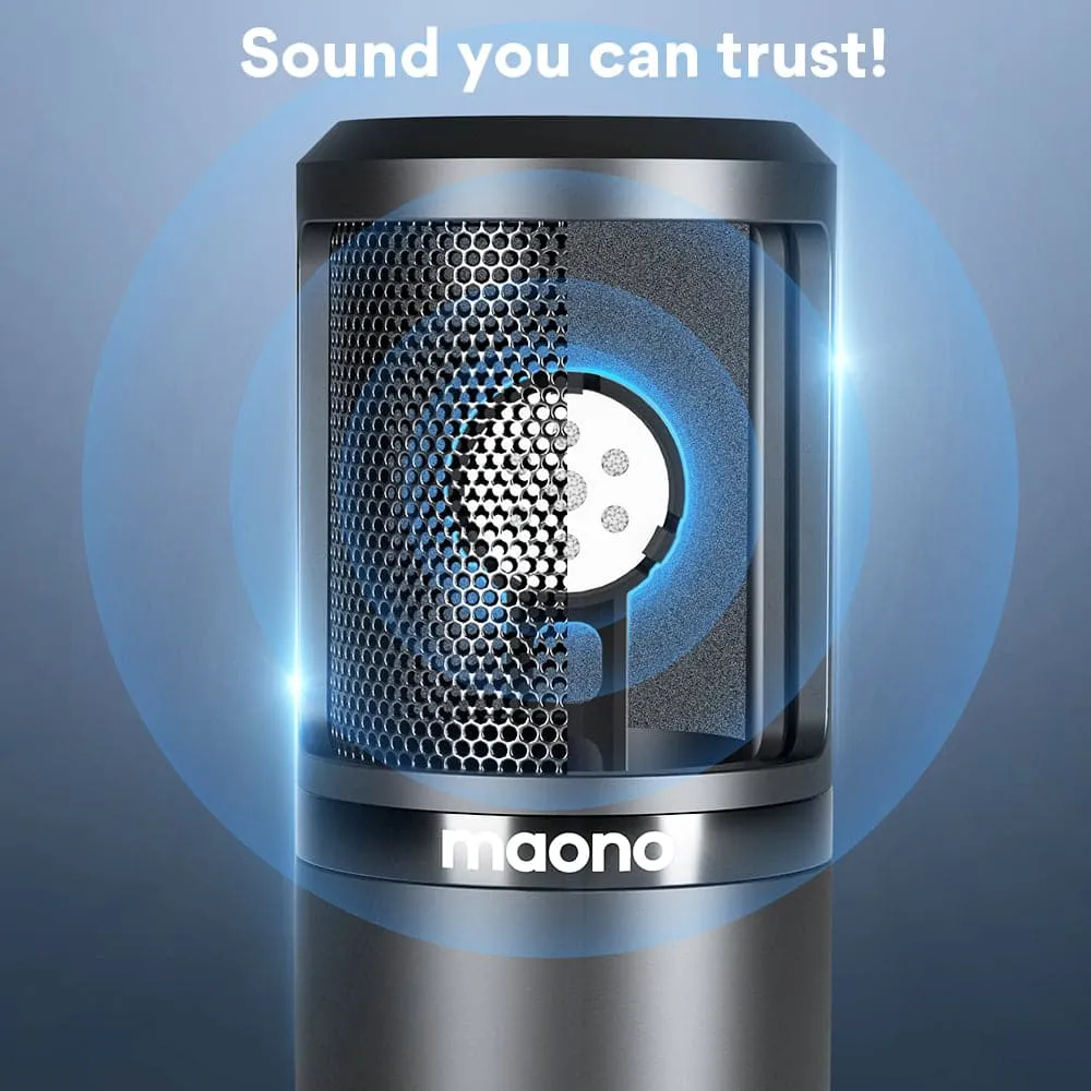 Maono XLR Cardioid Vocal Studio Microphone with Boom Arm Kit