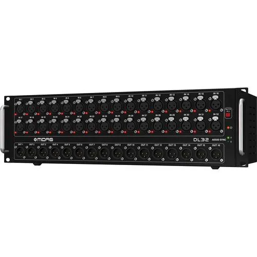 Midas DL32 32-Input  16-Output Stage Box With 32 Midas Mic Preamps