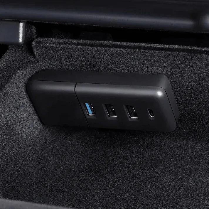 Model 3/Y Glove Box USB Extender Charging Adapter Hub Branch Docking Station for Tesla(2021-2023)