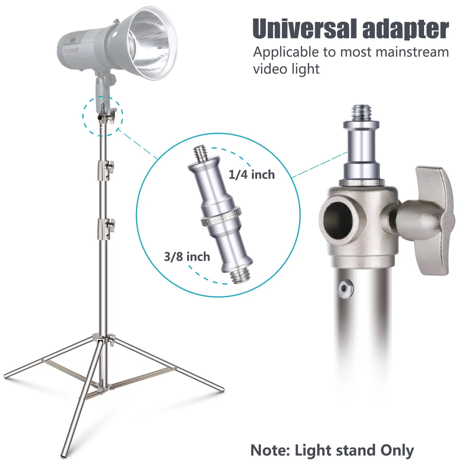 NEEWER 260cm Stainless Steel Photography Light Stand
