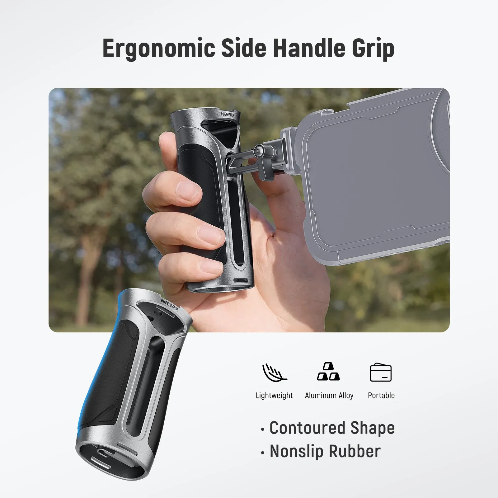 NEEWER CA125 Aluminum Alloy Side Handle with NATO Clamp