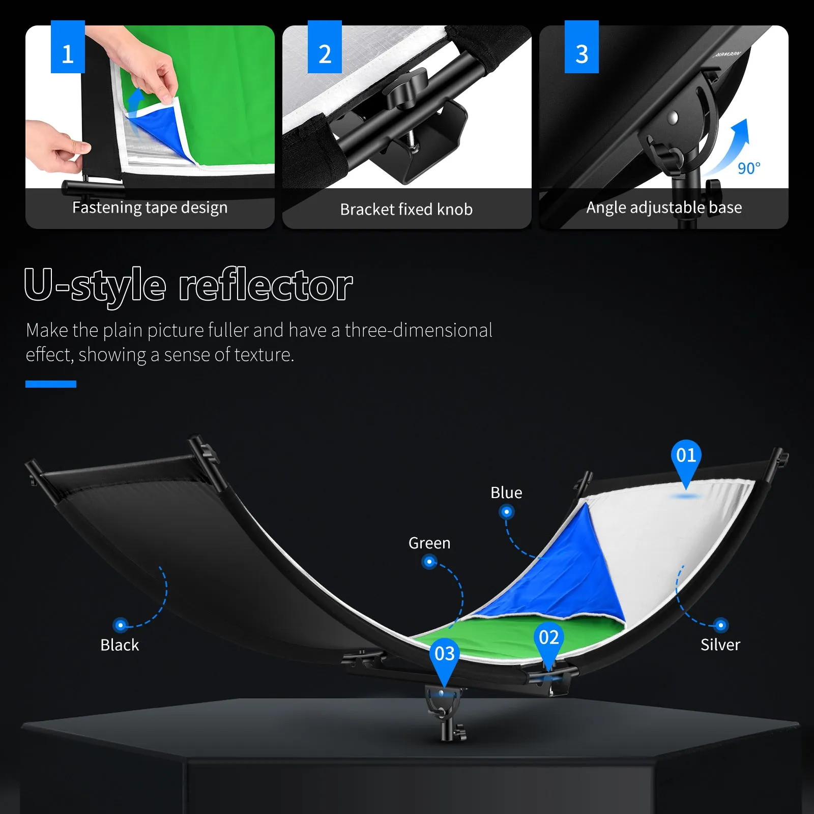 NEEWER Clamshell Light Reflector Diffuser