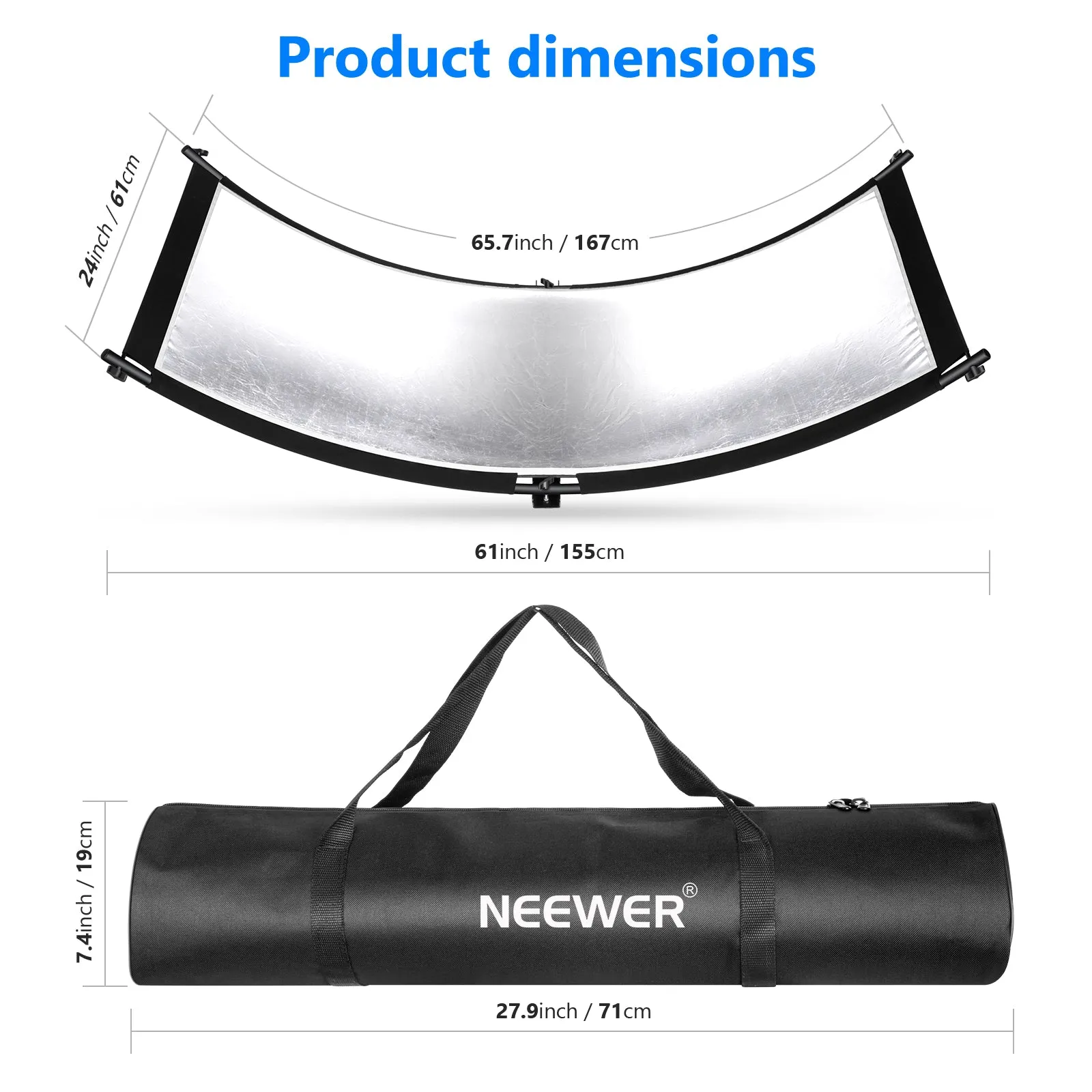 NEEWER Clamshell Light Reflector Diffuser
