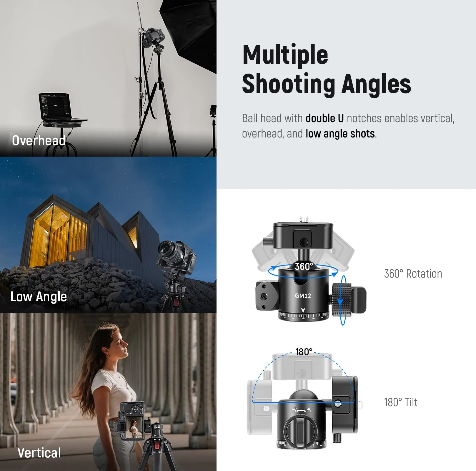 NEEWER GM12 Aluminum Alloy Ball Head