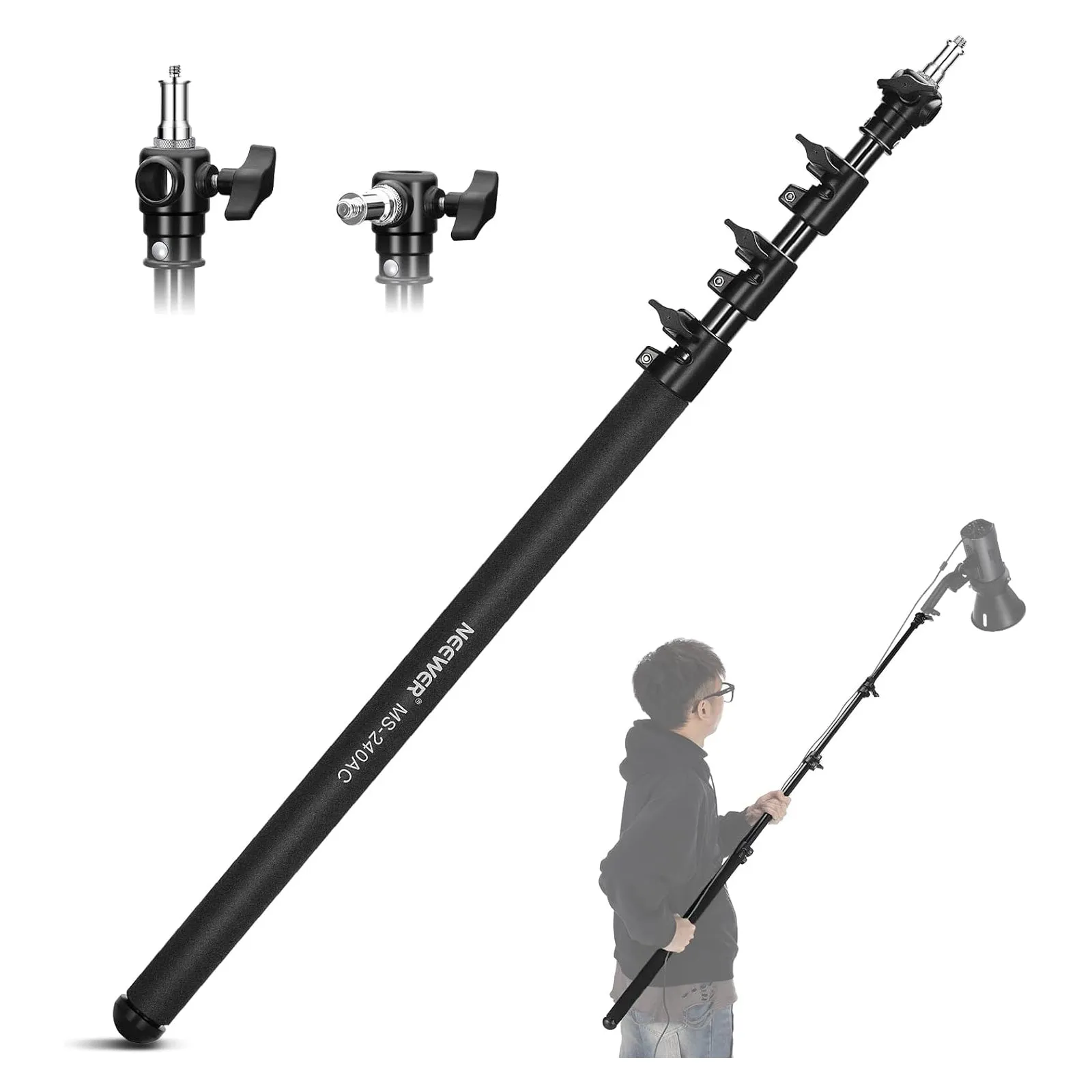 NEEWER MS240AC 7.9ft/240cm Telescopic Air Cushion Boom Pole