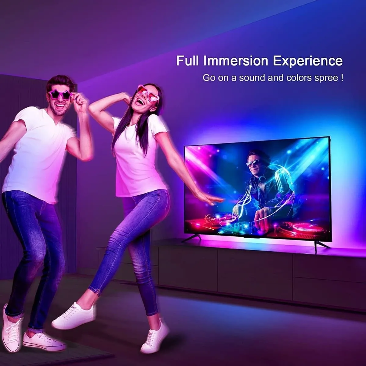 NP Projector Screen Eclipse Smart Sync LED Strip Immersion HDMI