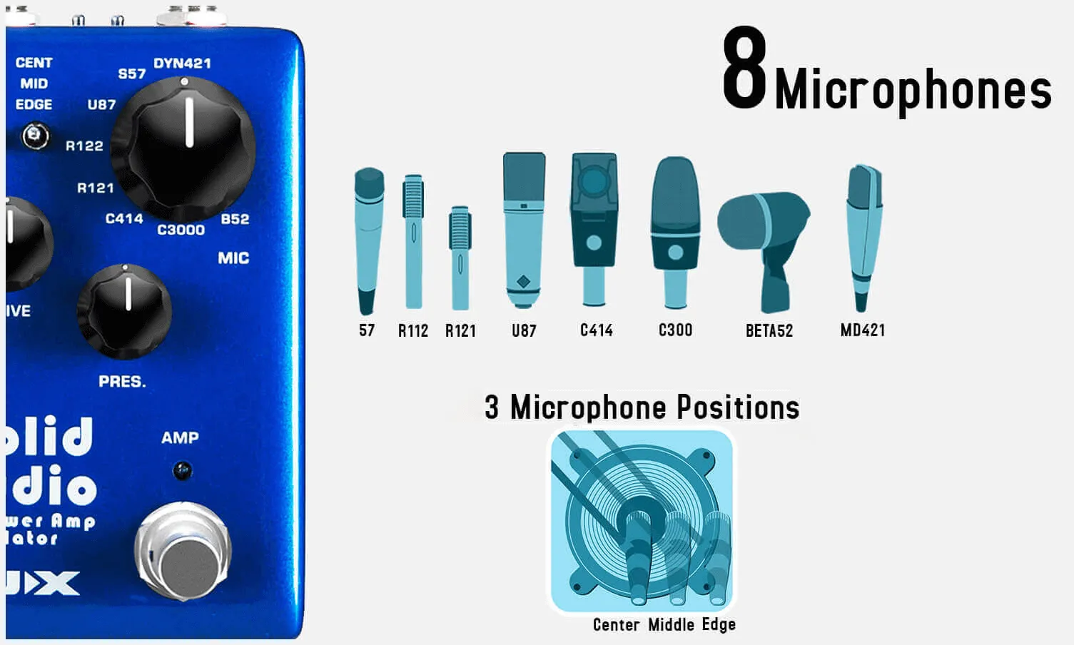 NuX SOLIDSTUDIO Solid Studio IR and Power Amp Simulator Pedal