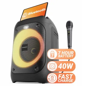 Oakcastle PS100 Portable Karaoke Party Speaker - Black | 1000002979